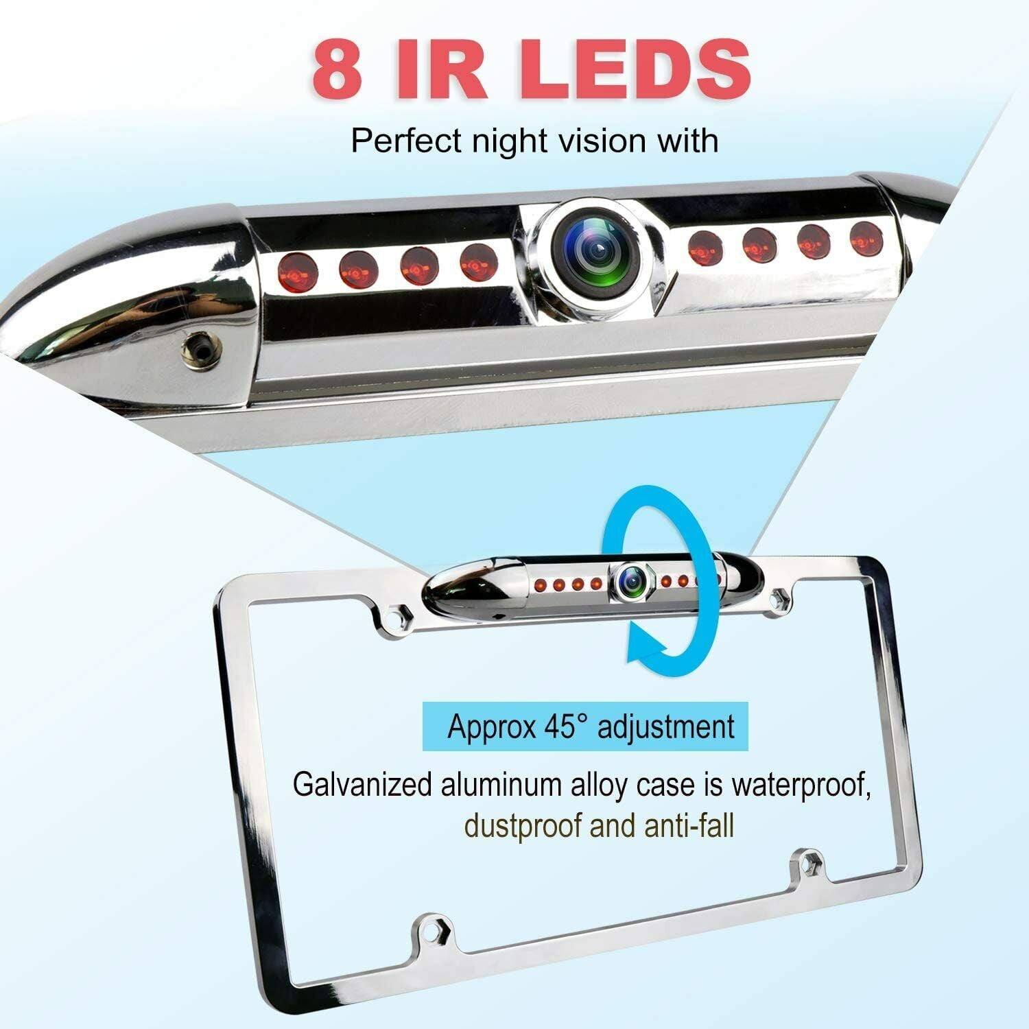 Absolute GRT102-1B Blue Band 2 Gauge Chrome Power Ring Terminal