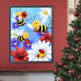 thumbnail image 2 of Pintura De Diamante 5D DIY Taladro Redondo Completo Pequeña Abeja Obtiene Miel Kit Decoración 30x40cm, 2 of 9