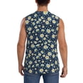 thumbnail image 4 of Daiia Daisy Floral B Printed Men's Tank Tops,Casual Soft Sleeveless Gym Muscle Shirts Bodybuilding Tee-Small, 4 of 8