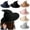Black, variant on Unisex Pointed Top Knit Hat, Wide Brim Casual Sun Hat, Breathable Summer Cap for Outdoor, Solid Colors (Blue,One Size)