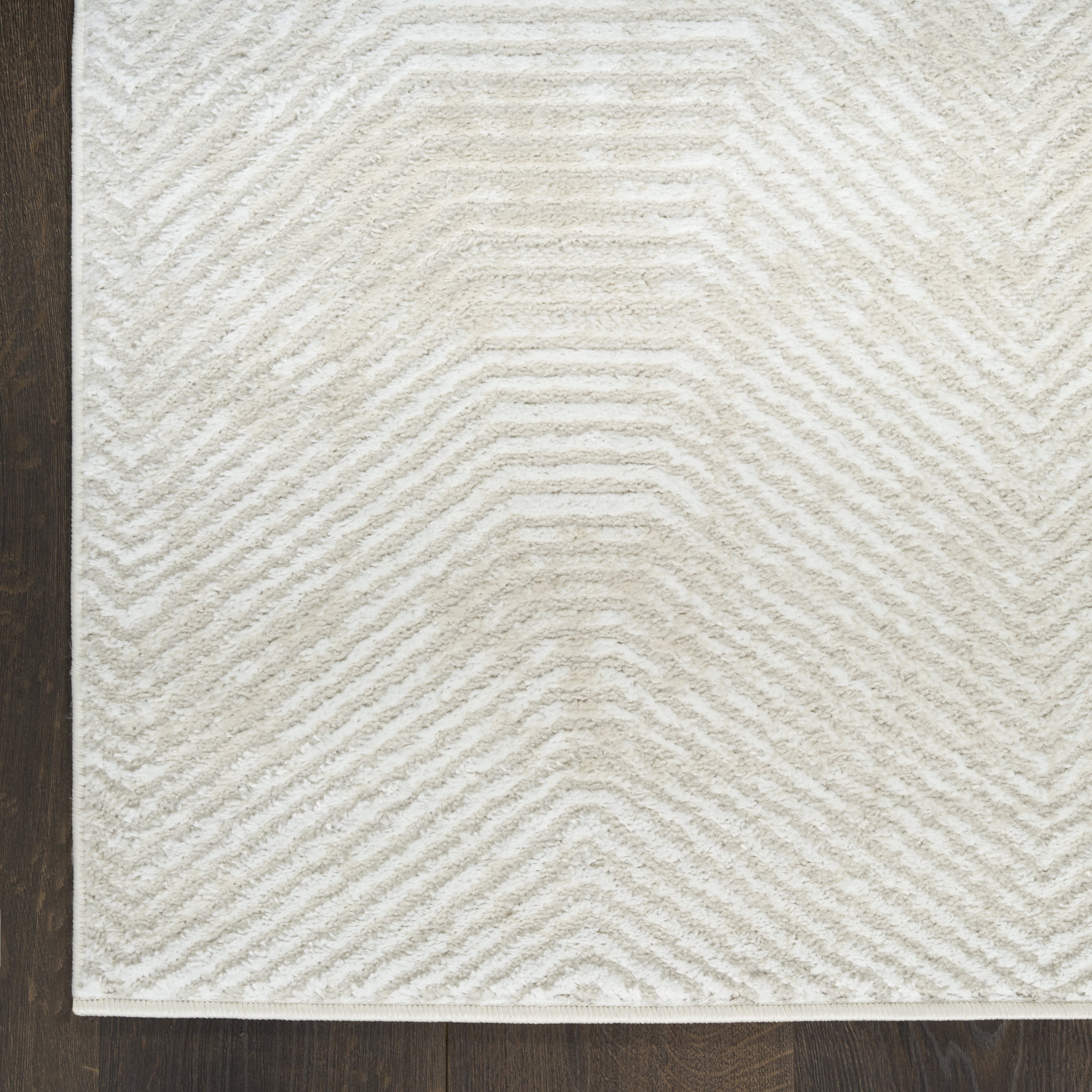 Nourison Dekor 7'10" x 9'10" Ivory Beige Modern Indoor Rug