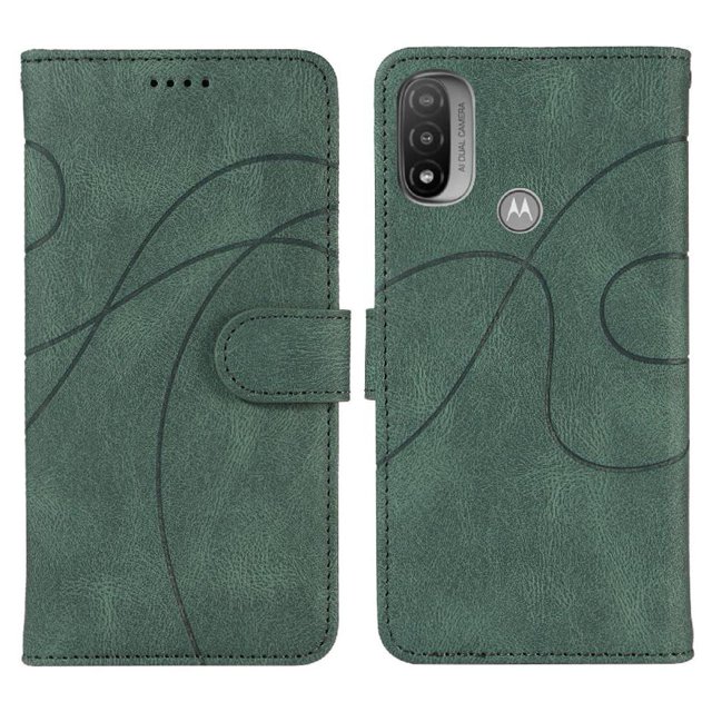Flip Case For FOXDOCK Motorola MOTO E30 Card Slots and Kickstand Function Skin Feel Leather