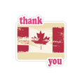 thumbnail image 1 of Canada Flavor Flag and Maple Thank You Stickers Quote Grateful, 1 of 3