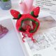 thumbnail image 1 of Lindo sombrero de fresa de punto hecho a mano accesorios para mascotas, tamaño: S Afortunado Sencillez, 1 of 1