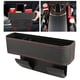 thumbnail image 3 of Organizador de cuero sintético para asiento de coche, ideal para mantener limpio el espacio entre asientos y el cargador de mujer. línea roja negra, 3 of 9