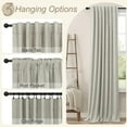 thumbnail image 6 of Black Out Linen Curtains 108 Inches Long for Living Room 2 Panels Set 100 Percent Blackout Flax Pleated Drapes Back Tab Neutral Boho Ceiling Floor 108 Inch Window Curtains Bedroom Oatmeal Cream Tan, 6 of 18