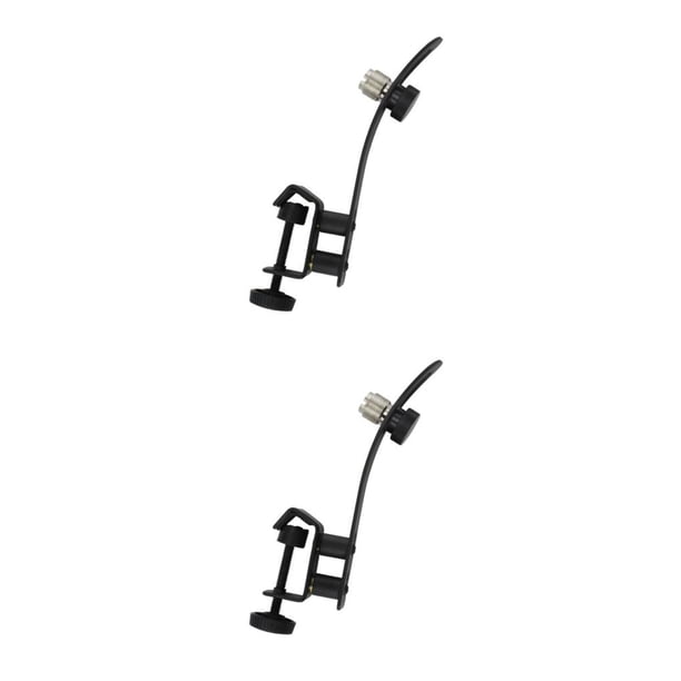 Tholdsy Microphone Clip Kit Easy Installation Music Mount Drum Rim Bracket Clamps Beginner Studio Instrument Supplies Stand Elements No.1 2piezas