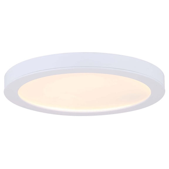 Canarm 15 In. White LED Round Disc Flush Mount Light Fixture