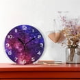 thumbnail image 2 of GZHJMY Space Galaxy Wall Clock, 10" Silent Non Ticking Round Clock, Oil Painting Easy to Read Clock for Living Room Bedroom Bathroom Home Decor Holiday Gifts, 2 of 7