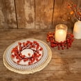thumbnail image 5 of geerera Fall Orange Berry Candle Ring, Rustic Artificial Berry Wreath for Pillar Candles, Thanksgiving Autumn Tabletop Decor & Centerpiece, 7.9", 5 of 7
