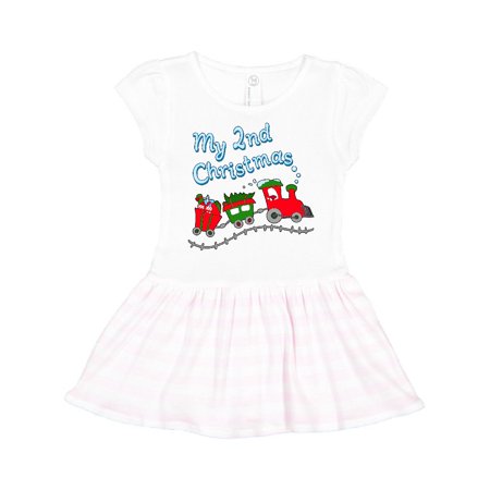 

Inktastic My 2nd Christmas Train with Presents and Tree Gift Toddler Girl Dress