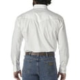 thumbnail image 3 of Wrangler Men's Long Sleeve Western Button Down Lightweight Solid Twill Shirt, 3 of 6