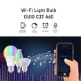 thumbnail image 4 of Lámpara LED inteligente con Control remoto por infrarrojos, iluminación RGB con Wifi, GU10, regulable, 85V-265V, 10W, 4 of 4