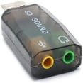 thumbnail image 1 of 3 Pcs 3D External Drive-free USB Sound Card 5.1 Channel USB Audio Adapter with 3.5 Mm Audio Jack, Black, 1 of 5
