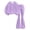 Purple, variant on Girls' Solid Color Matching Set, Loose Fit Long Sleeve Round Neck Pullover Hoodie and Flare Leg Pants, Casual Two-Piece Outfit for Daily Wear, School,Playdates,Comfortable Street Style Fashion Black