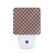 thumbnail image 1 of Fotbe Mardi Gras Plaid Luz Nocturna LED, Luz de Noche con Sensor de Luz Natural de Anochecer a Amanecer, Se Enchufa a la Pared, Blanco Cálido 0.5W-UK, 1 of 7