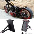 thumbnail image 1 of Marcos para matrícula de motocicleta Bobber, montaje lateral personalizado, luz trasera de freno cromada, 1 of 5