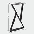 thumbnail image 5 of Home Soft Things Z Shape Table Leg 2 Pcs with Screws - 24'', 5 of 7