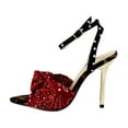 thumbnail image 2 of Jessica Simpson Neveny Women's Heels Red Bandana Size 5 M, 2 of 8