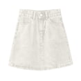 thumbnail image 3 of FRSASU Women's Summer Mini Denim Skort High Waisted A-Line Stretchy Jean Skirts Trendy Casual Denim Shorts with Pockets Beige, 3 of 5