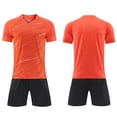 thumbnail image 5 of Vornjynx Boys Active Outfits 2 Piece Short Sleeve Crew Neck T-Shirt and Shorts Kids Summer Football Sports Activewear Orange Size 1, 5 of 6