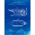 thumbnail image 2 of Borders, Cole 15x18 White Modern Wood Framed Museum Art Print Titled - PP741-Faded Blueprint Blacksmith Anvil Patent Poster, 2 of 4