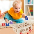 thumbnail image 2 of Montessori Preschool Matching Game for Kids Wooden Blocks Shape Sorting Toy Geometry Number Color Development Toy Fine Motor Skills Game Toys Car for Kids Over 3 Years Old, 2 of 7