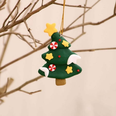 

TALKVE Simple lightweight and wear resistant Santa Claus Snowman Wooden Christmas Tree Pendant Color Pendant Fridge