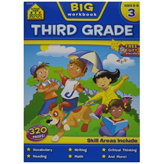 School Zone Big Workbook, Third Grade Ages 89