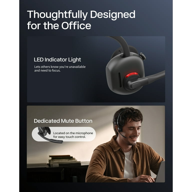 New Shokz OpenMeet - Open-Ear Bluetooth Computer Headset - Noise