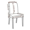 thumbnail image 2 of Stretch Dining Chair Covers, Geometric Print Chair Slipcovers, Removable Seat Protector for Kitchen Hotel Table Banquet-Pack of 4, 2 of 5