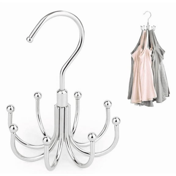 Armastuse Hanger,360 Rotatable Bra Organzier for Closet,Sport Bra Holder, for Closet Organizer Heavy Duty Cascading Connection Hook,(Silver)