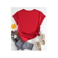 thumbnail image 2 of Playera Blusa De Capybara Recostado Bebiendo Soda Capibara Ropa De Mujer Color Rojo Talla Chica Marca Emil SaEs, 2 of 4