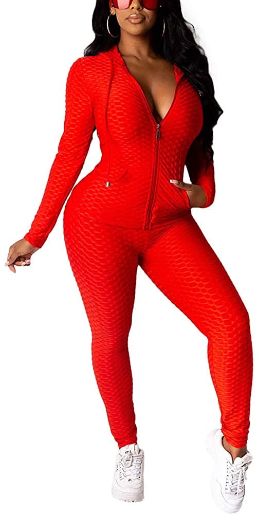 Women's 2 Piece Outfits Plus Size Stripe Long Sleeve Hoodie & Skinny Pants Tracksuits Bodycon Sweatsuit 
