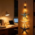 thumbnail image 6 of BESEW7 Mediterranean Wall Art with Rope, Coastal Style 3 Wooden Fish Hanging Ornament with Light for Living Room Kitchen Bathroom Cafe, 6 of 9