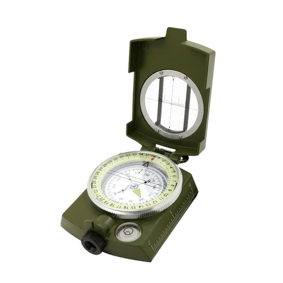 PBAZIH Outdoor Multifunctional Compass, Portable High-Precision Luminous Compass for Travel, Camping, Hiking, Climbing, Adventure - Magnetic, Waterproof, Alloy with Storage Bag and Hanging Rope