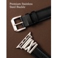 thumbnail image 4 of Wearlizer Leather Watch Band Compatible with Apple Watch Bands Women 38/40/41/42/44/45/46/49mm Slim X-Shape Metal Buckle Strap for Series 11/10/9/8/7/6/5/4/3/SE/Ultra 3/2/1, 4 of 6