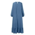 thumbnail image 5 of Womens Abaya Long Sleeve Dress Prayer Clothes Casual Kaftan, 5 of 6
