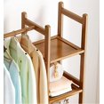 thumbnail image 3 of Closet Armables para Ropa 5 Niveles, Colgador de Pared con Estantes, Perchero para Zapatos, Abrigos, Espacio para Dormir, Sala (Marr&oacute;n), 3 of 6