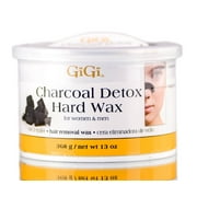 GiGi Charcoal Detox Hard Wax - 13 oz - Pack of 1 with Sleek Comb
