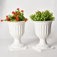 thumbnail image 4 of Tall Round Classic Resin Flower Pots Pure White Traditional Large Pots for Front Porch Patio Deck Wedding Decoration Pot - Indoor & Outdoor, 4 of 4