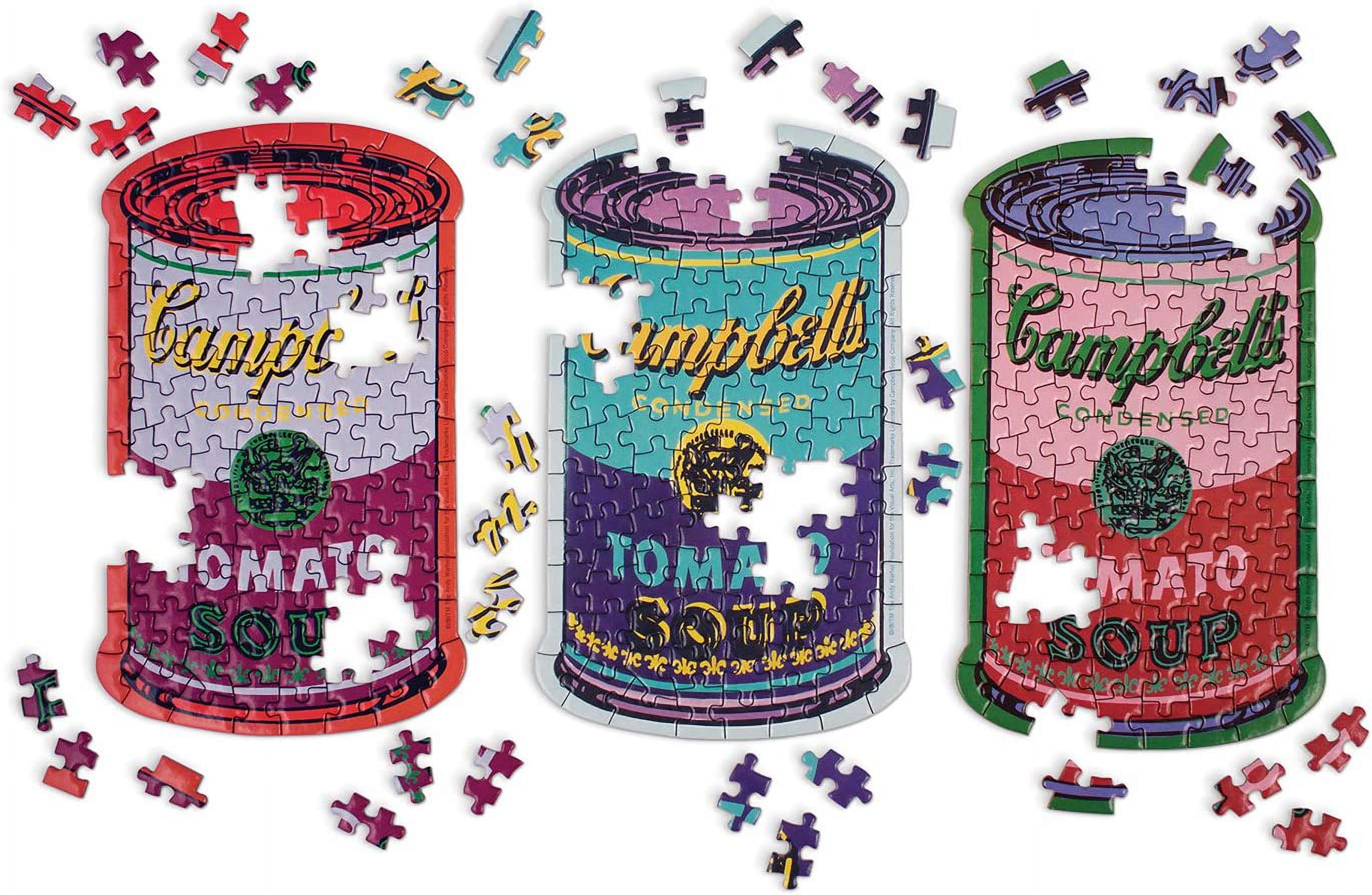 Andy Warhol Soup Cans Shaped Jigsaw Puzzles, Cardboard, Set of 3