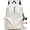 Beige-1, variant on AoDai Trendy pleated double shoulder bag - Lightweight and casual travel backpack - Student's daily school or shopping backpack with a simple design on the shoulders