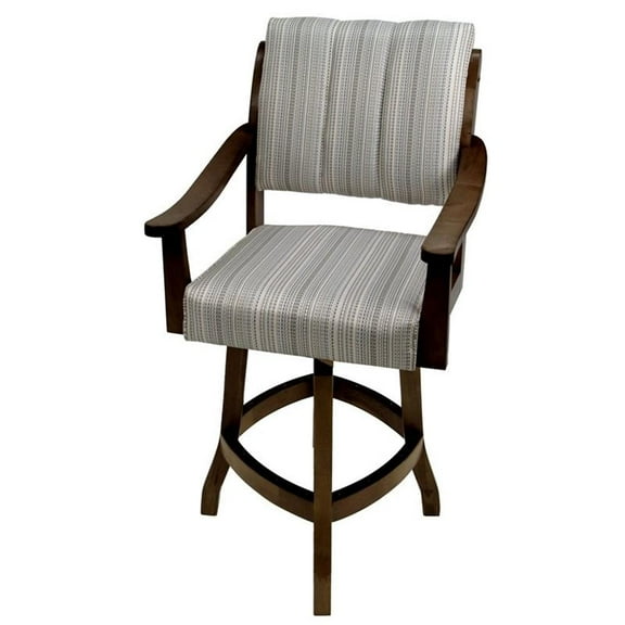 Tobias Designs Casa 26" Swivel Wood Counter Stool in Natural Fun/Dark Brown