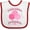 White and Red, variant on Inktastic Pickleball Princess Cute Girls Baby Bib