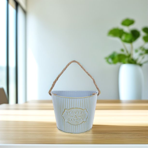 unbranded Macetero Colgante Para Plantas Hierro Color Ideal Para Interior Y Exterior