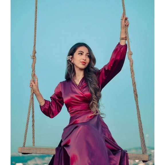 Flying Dress | Long Satin Dress | Flowy Dress | Long Train Dress | Santorini Flying Dress| Women Slip Dress