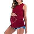 thumbnail image 3 of DYMADE Womens Summer Breathable Pregnancy Racerback Camisole Love Heart Print Sleeveless Round Neck Breast-Feeding Maternity Tank Tops, 3 of 4