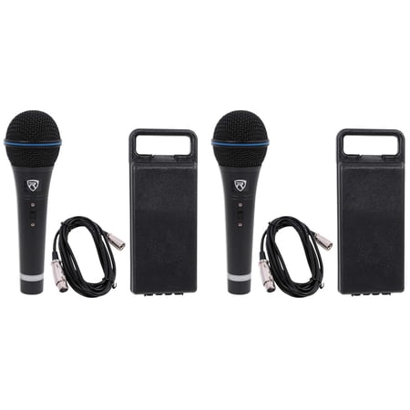 2 Rockville RMM-XLR Dynamic Cardioid Professional Metal Microphones w/XLR Cables price history on PriceWatchPro