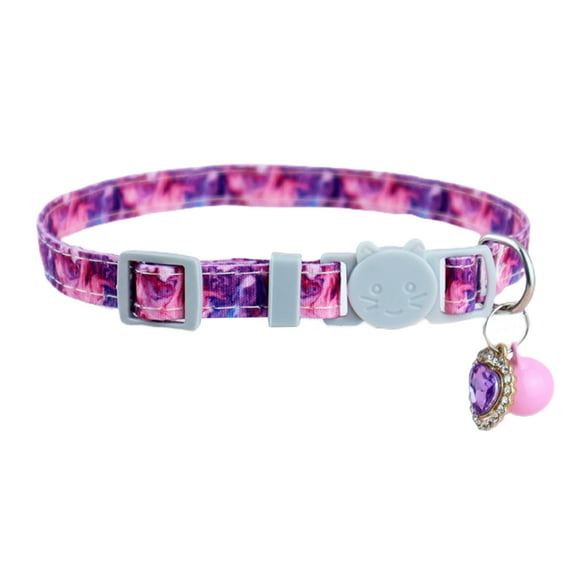 Mightlink Pet Necklace Adjustable Exquisite Pattern Quick Release Wear-resistant Easy-wearing Cartoon Pendant Style Cat Collar Pet Neck Circle Pet Supplies